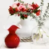 Picture of Vietri Hibiscus Glass Medium Bud Vase - White