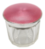 Picture of Antique Early 20th Century French .950 Silver, Pink Guilloche Enamel & Crystal Box by Gérard Alfred