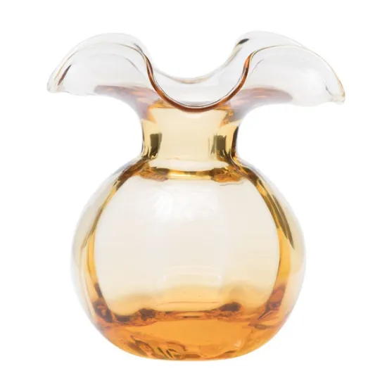 Picture of Vietri Hibiscus Glass Medium Bud Vase - Amber