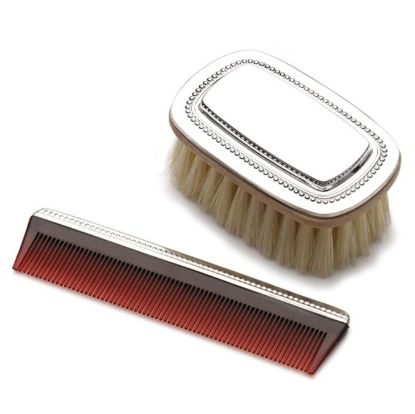 Picture of Gorham Sterling Silver Boy's Beaded Brush & Comb Set