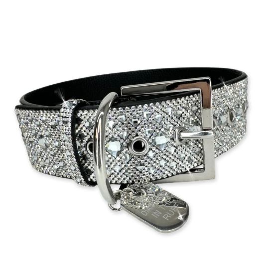 Picture of Jacqueline Kent Silver Large 'Diamonds in the Ruff' Dog Collar