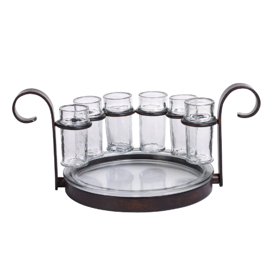 Picture of 6-Piece 'Fiesta' Tequila Serving Set in Antique Brown