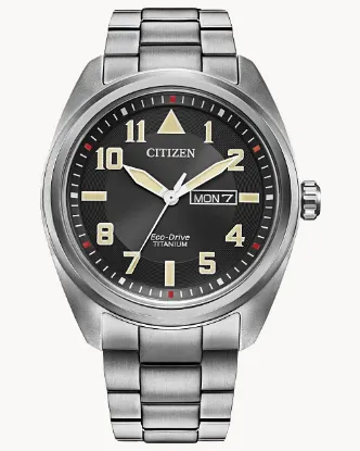 Picture of Garrison Black Dial Super Titanium by Citizen  