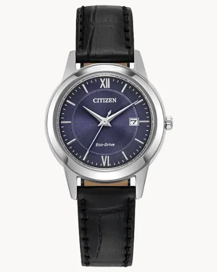 Picture of Classic Blue Dial Leather Band By Citizen 