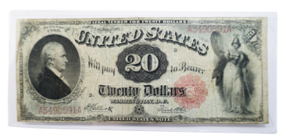 Picture of 1880 $20 Legal-Tender Note (“Hamilton & Liberty”) – Large Size –