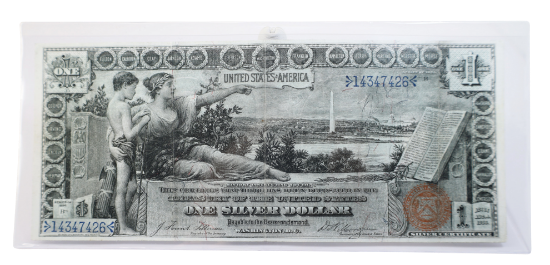 Picture of 1896 $1 Silver Certificate (“Educational Series – History Instructing Youth”) – Large Size