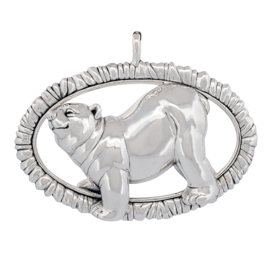 Picture of Barrett + Cornwall 2025 Polar Bear Sterling Silver Ornament