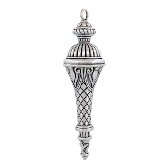 Picture of Barrett + Cornwall Regency Finial Drop Sterling Silver Ornament, new in box