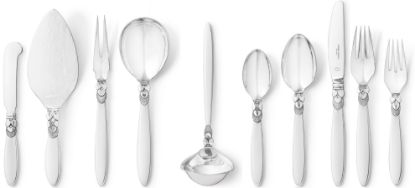 Picture of New Georg Jensen 'Cactus' 65-Piece Dinner Size Set - Service for 12