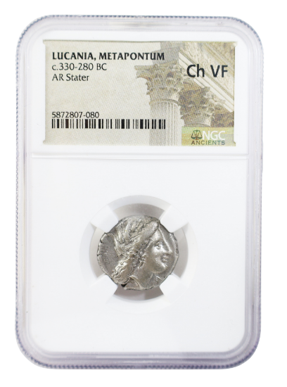 Picture of Lucania, Metapontum c.330-280 BC AR Stater Ch VF