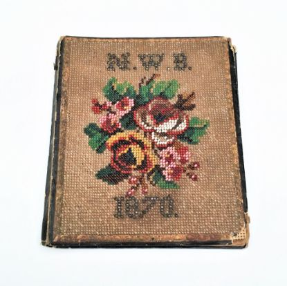 Picture of Rare Victorian Beaded Book Cover with Two Almanacs Inside