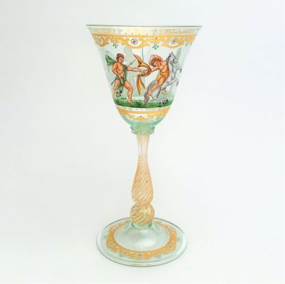 Picture of Antique Salviati Venetian Glass Water Goblet