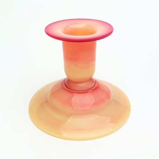 Picture of Victorian Mt. Washington Burmese Glass Candlestick