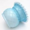 Picture of Antique Fenton Blue Cased Glass Vase with Diamond Quilted Pattern