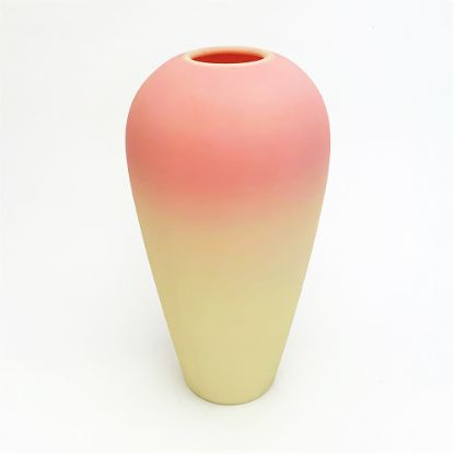 Picture of Antique Wheeling Peachblow Glass Vase with Ground Top