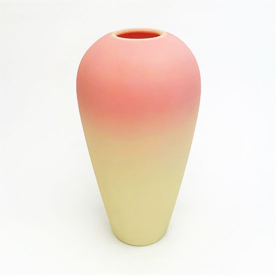 Picture of Antique Wheeling Peachblow Glass Vase with Ground Top