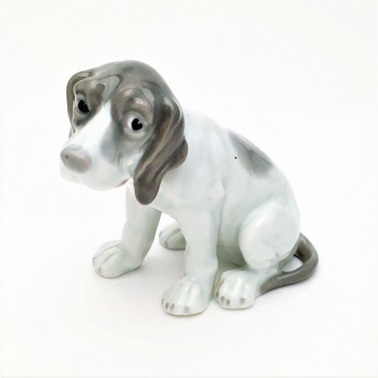 Picture of Vintage Heubach German Porcelain Hound Dog Figurine