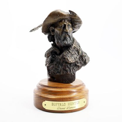 Picture of Vintage Bronze 'Buffalo Hunter' Bust by David Lemon