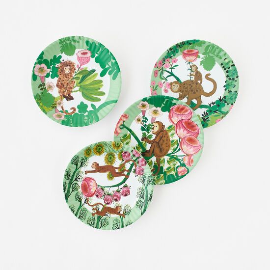 Picture of One Hundred 80 Degrees Monkey Melamine Plates