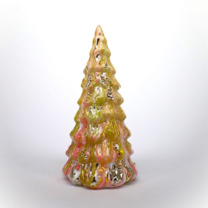 Picture of One Hundred 80 Degrees Medium Golden Pink Marbled Glass Tree By Glitterville 