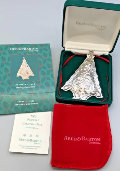 Picture of Reed & Barton Sterling Silver 2005 Francis 1 Christmas Tree Ornament, with box