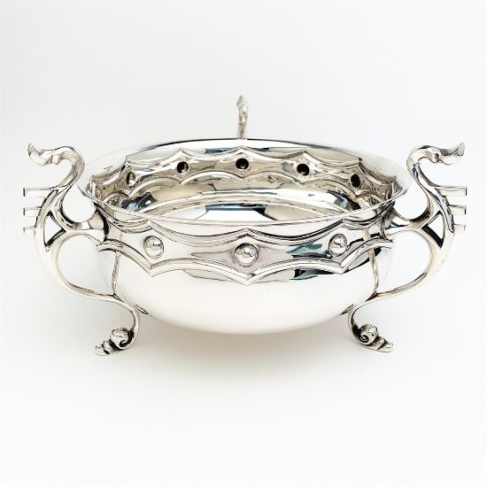 Picture of 1904 English Tudric/Nordic Style Sterling Silver Bowl by Reid & Sons, London & Newcastle
