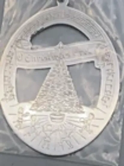 Picture of Lunt 1978 Sterling Silver "O Christmas Tree" Ornament, gently used, no box