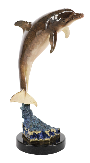 Picture of 'Friendly Dolphin' Bronze Sculpture by Robert Wyland