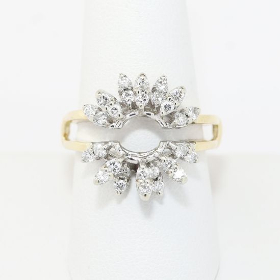 Picture of 14k Two Tone Gold Diamond Jacket Ring  