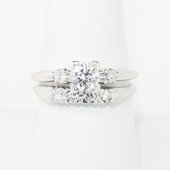 Picture of Platinum Diamond .57Ct Bridal Set 