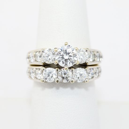 Picture of 14k White Gold Diamond .75Ct Bridal Set  