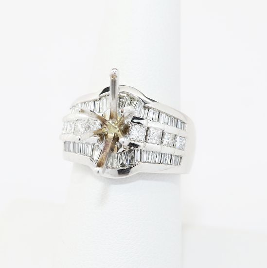 Picture of 14k White Gold Diamond Semi-Mount Ring