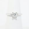 Picture of 14k White Gold .56Ct Princess Cut Diamond Solitaire Engagement Ring