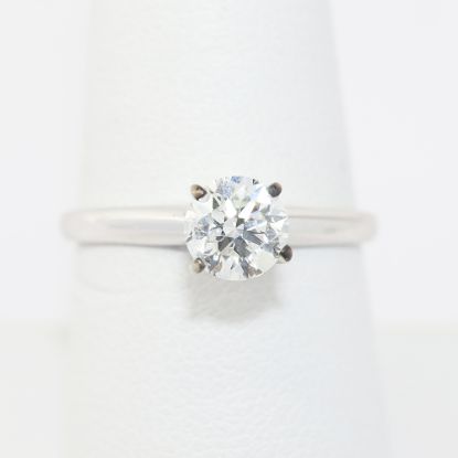 Picture of 14k White Gold .79Ct Round Brilliant Diamond Solitaire Engagement Ring