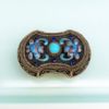 Picture of Vintage Chinese Export Gilt Silver Filigree, Enamel & Turquoise Pill/Snuff Box