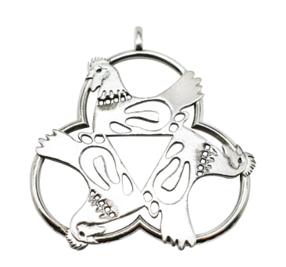 Picture of 12 Days of Christmas, Three French Hens Sterling Silver Ornament