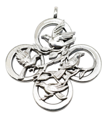 Picture of 12 Days of Christmas, Four Calling Birds Sterling Silver Ornament