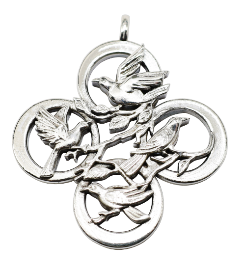 Picture of 12 Days of Christmas, Four Calling Birds Sterling Silver Ornament
