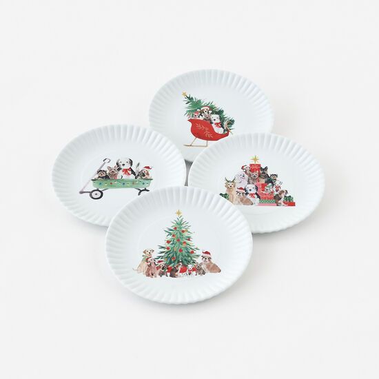 Picture of One Hundred 80 Degrees Santa Paws Melamine Plates