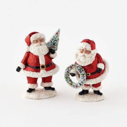 Picture of One Hundred 80 Degrees Pair Of Glittered Santas