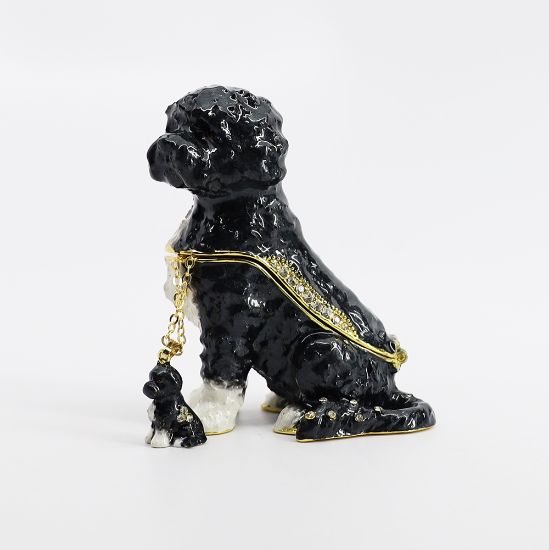 Picture of Kingspoint Designs Astro the Portuguese Water Dog Trinket Box with Matching Necklace