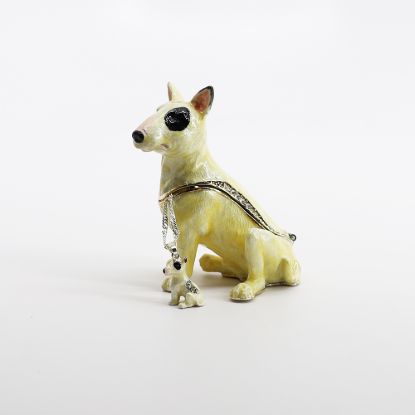 Picture of Kingspoint Designs Spunky the Bull Terrier Trinket Box with Matching Necklace