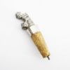 Picture of Vintage Sterling Silver Figural Wine Bottle Stopper/Pour Featuring a Man with a Basket