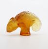Picture of Lalique Crystal 'Tai-Ta' Chameleon Figurine in Amber 