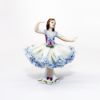 Picture of Vintage Dresden Lace Porcelain Ballerina Figurine in Blue, White & Purple