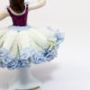 Picture of Vintage Dresden Lace Porcelain Ballerina Figurine in Blue, White & Purple