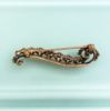 Picture of Stunning Victorian Era 14K Gold, Garnet & Cobalt Blue Enameled Bar Brooch