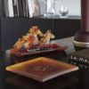 Picture of Daum Cavalcade Pencil Holder Sculpture in Amber 