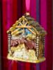 Picture of Jay Strongwater Holy Family Glass Ornament - Jewel