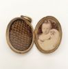 Picture of Victorian/Edwardian Era 14K Gold & Enamel Mourning Locket With Photograph Of Baby & Plaited Hair
